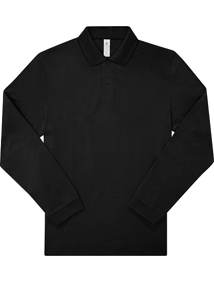 B&C My Polo 180 LSL Piqué polo s dlouhým rukávem 01.U425 black B&C My Polo 180 LSL Piqué polo s dlouhým rukávem 01.U425 black