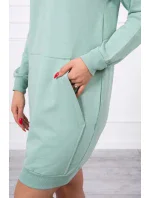 Šaty s kapucí tmavě mátové Šaty s kapucí tmavě mátové