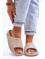 Dámské lehké pěnové pantofle Big Star LL274593 Béžové Dámské lehké pěnové pantofle Big Star LL274593 Béžové