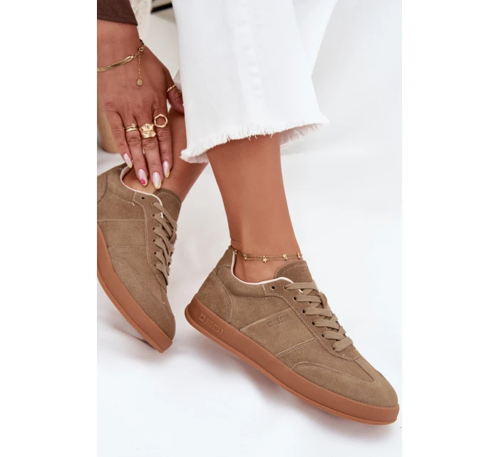 Dámské semišové sneakersy Big Star model 21705779 HIPOLY SYSTEM Béžové - Big Star Shoes Dámské semišové sneakersy Big Star model 21705779 HIPOLY SYSTEM Béžové - Big Star Shoes