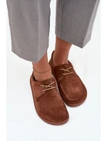 Dámské polobotky typu barefoot z přírodního semiše Zazoo 327 hnědé