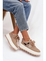 Zateplené dámské tenisky na platformě béžové Florinda Zateplené dámské tenisky na platformě béžové Florinda