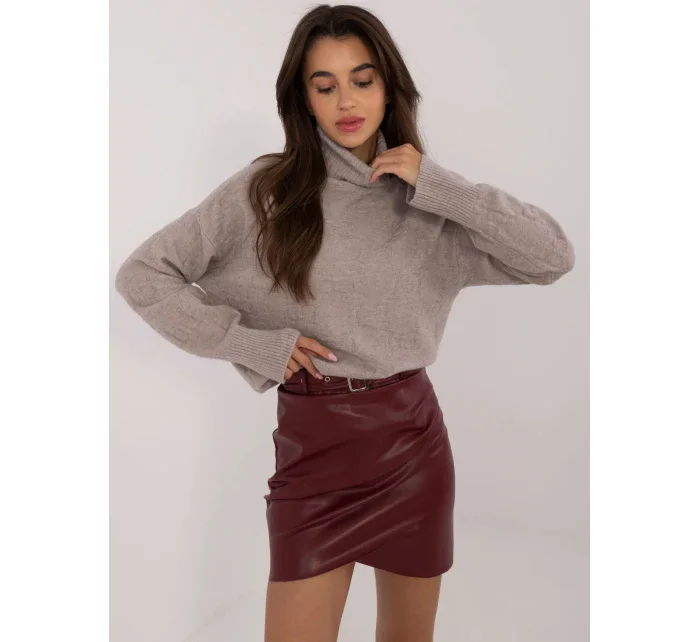 Sweter AT SW beżowy model 20470362 - FPrice Sweter AT SW beżowy model 20470362 - FPrice