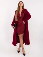 Sukienka IT SK model 21768508 bordowy - FPrice Sukienka IT SK model 21768508 bordowy - FPrice