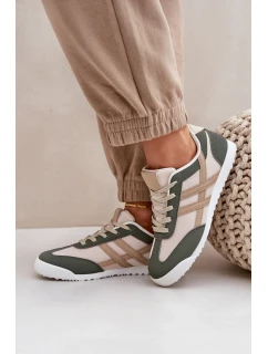 Nízké tenisky trampky dámské béžovo-zelené Eezore