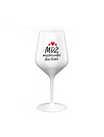 MEZINÁRODNÍ DEN ŽÍZNĚ - bílá nerozbitná sklenice na víno 470 ml MEZINÁRODNÍ DEN ŽÍZNĚ - bílá nerozbitná sklenice na víno 470 ml