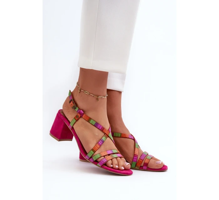 Sandály na podpatku model 198795 Step in style Sandály na podpatku model 198795 Step in style