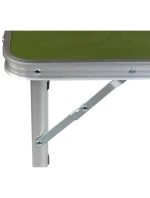 SKLÁDACÍ KEMPINGOVÝ TURISTICKÝ STŮL 120X60X70/62/55CM ZELENÝ