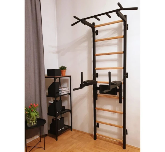 GYMNASTICKÝ ŽEBŘÍK S NASTAVITELNOU TYČÍ A ZÁBRADLÍM BENCHK 732B