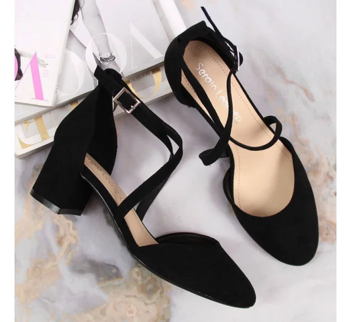 Sergio Leone W SK365A černé páskové sandály