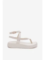 Dámské sandály na platformě bílé model 22038406 - Boto
