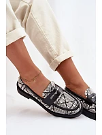Dámské vzorované černé Mokasyny Barisa