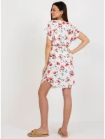 Sukienka WN SK model 21110920 biało czerwony - FPrice Sukienka WN SK model 21110920 biało czerwony - FPrice