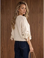 Sweter damski oversize ecru FashionStreet MY2568