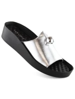 Dámské ažurové sandály béžové model 21904482 - Sabatina