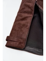 Kozačky Eko Podpatky Na Zip Zateplené  Čokoládové model 21704760 - Boto