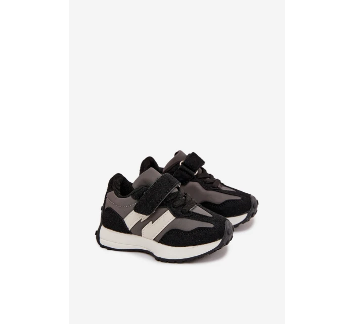 Dětské sportovní boty na suchý zip černé Miranda