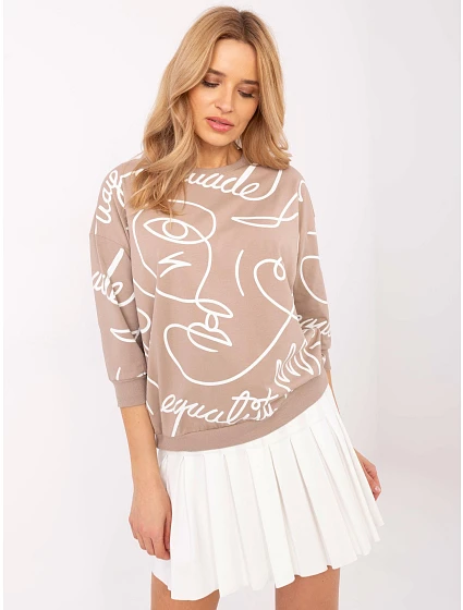 Bluzka RV BZ  ciemny bezowy model 22133146 - FPrice