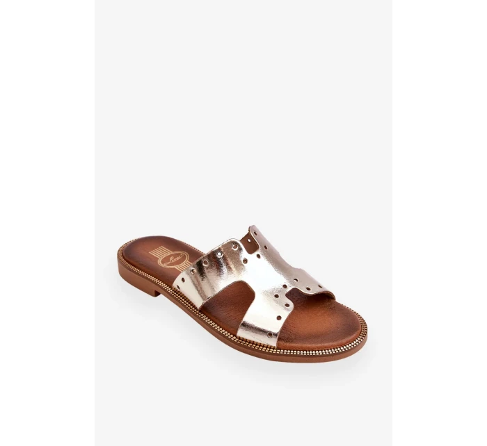 Dámské sandály s ozdobnými výřezy zlato Emily Dámské sandály s ozdobnými výřezy zlato Emily