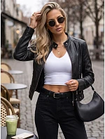 Dámská přechodová bunda z ekokůže, černá, FashionStreet TY5724 Dámská přechodová bunda z ekokůže, černá, FashionStreet TY5724