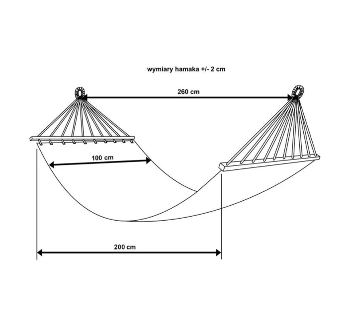 ZAHRADNÍ HOUPACÍ SÍŤ PRO 1 OSOBU 200X100CM S TYČÍ A STŘAPCI MIAMI ECRU