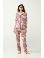 Pyžamo s knoflíky a potiskem model 20516195 - Vamp Pyžamo s knoflíky a potiskem model 20516195 - Vamp
