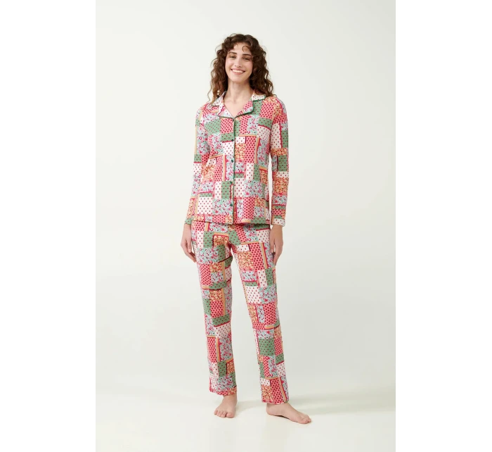 Pyžamo s knoflíky a potiskem model 20516195 - Vamp Pyžamo s knoflíky a potiskem model 20516195 - Vamp
