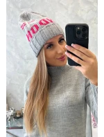 Dámská čepice London model 18752263 šedá - K-Fashion Dámská čepice London model 18752263 šedá - K-Fashion