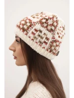 Dámská zimní vlněná čepice s ozdobnými krystalky K399 černá