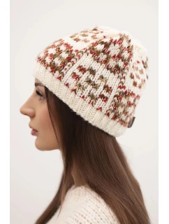 Dámská zimní vlněná čepice s ozdobnými krystalky K399 černá