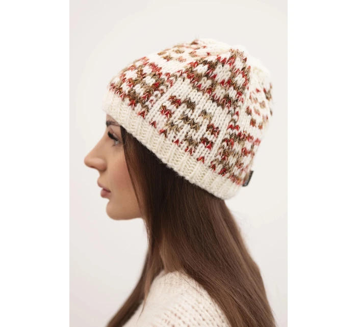 Dámská zimní vlněná čepice s ozdobnými krystalky K399 černá