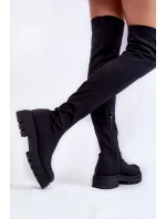 Dámské kozačky nad kolena Černé model 21603921 - EVENTO