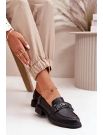 Elegantní Dámské Mokasiny Z Přírodní Kůže Černé Vinceza 91114