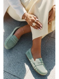 Dámské Semišové Mokasíny Big Star model 21693792 Zelené - Big Star Shoes