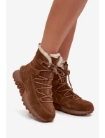 Dámské Sněhule Z Semiše S Kožíškem Big Star model 21706021 Hnědé - Big Star Shoes Dámské Sněhule Z Semiše S Kožíškem Big Star model 21706021 Hnědé - Big Star Shoes