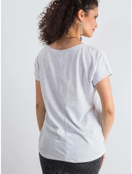 Tričko RV TS model 14829125 světle šedá - FPrice Tričko RV TS model 14829125 světle šedá - FPrice
