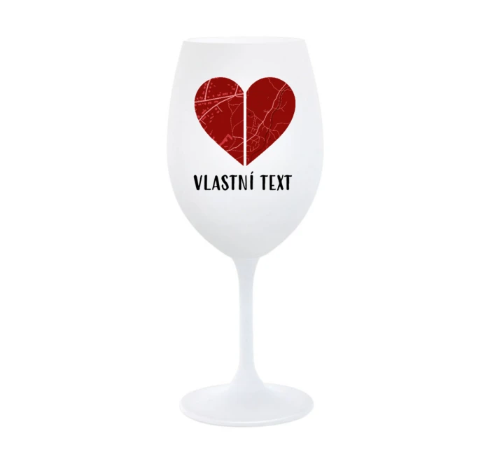 Personalizovaná sklenice - dvě mapy jako srdce Personalizovaná sklenice - dvě mapy jako srdce