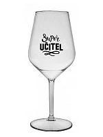 SUPER UČITEL - čirá nerozbitná sklenice na víno 470 ml