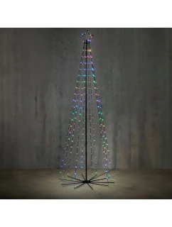 DEKORATIVNÍ VÁNOČNÍ STROM 180 VEDL RGB DÁLKOVÉ OVLÁDÁNÍ ČASOVAČ 185CM LUCA