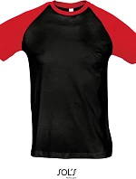 SOL'S Funky Pánské 2-barevné raglánové tričko 25.1190 black/red