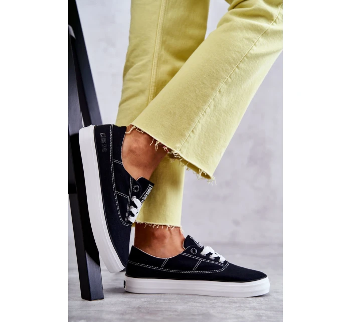 Dámské látkové tenisky Big Star model 21594345 Černá - Big Star Shoes Dámské látkové tenisky Big Star model 21594345 Černá - Big Star Shoes