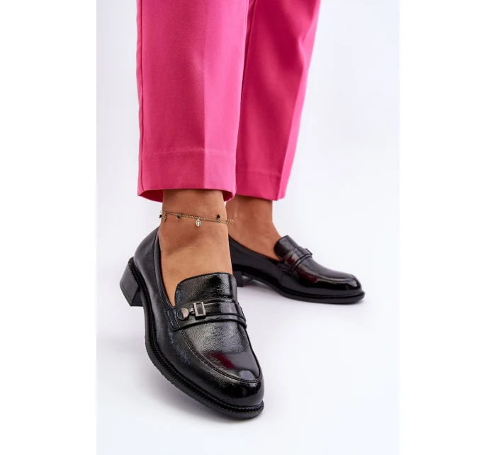Dámské lakované mokasíny černé Nerilaja Dámské lakované mokasíny černé Nerilaja