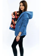 Světle modrá bunda s asymetrickým zipem model 8232358 - LHD