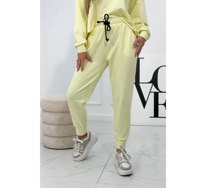 Set 2dílná mikina + kalhoty žlutá