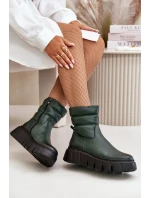 Dámské Kožené Boty Na Zip Zateplené  model 21669344 - Zazoo