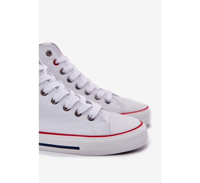 Pánské Textilní Tenisky Big Star NN174305 HI-POLY SYSTEM Bílé Pánské Textilní Tenisky Big Star NN174305 HI-POLY SYSTEM Bílé