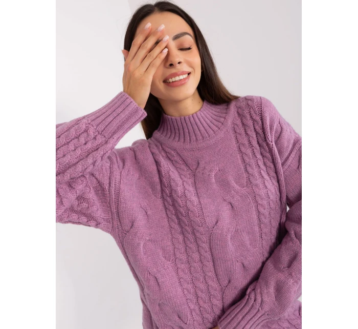 Sweter AT SW  fioletowy model 18909232 - FPrice