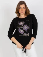 Dámská halenka RV BZ model 18025740 černá - FPrice Dámská halenka RV BZ model 18025740 černá - FPrice