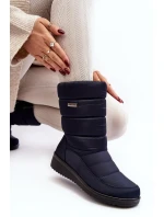 Zateplené sněhule na klínku, tmavě modrá Calena Zateplené sněhule na klínku, tmavě modrá Calena