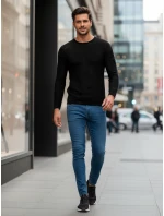 Pánský černý svetr model 21995247 - Dstreet Pánský černý svetr model 21995247 - Dstreet